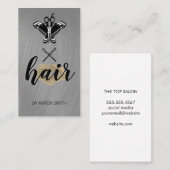 Carte De Visite Outils de coiffeur | Barbier | Salon (Devant / Derrière)