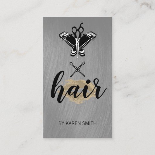 Carte De Visite Outils de coiffeur | Barbier | Salon (Devant)