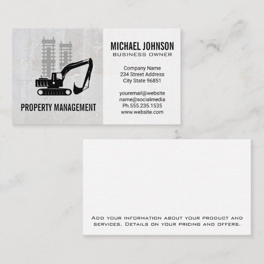 Carte De Visite Outils de construction (Devant / Derrière)