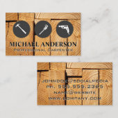 Carte De Visite Outils de construction | Bois coupé (Devant / Derrière)