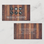 Carte De Visite Outils de construction | Bois dur (Devant / Derrière)