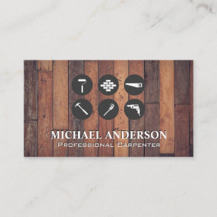 Carte De Visite Outils de construction Bois dur
