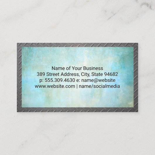 Carte De Visite Outils de construction | Bordure d'acier (Dos)