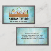 Carte De Visite Outils de construction | Bordure d'acier (Devant / Derrière)