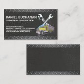 Carte De Visite Outils de construction | Camion de travail (Devant / Derrière)