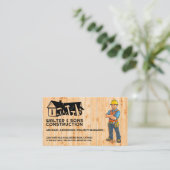 Carte De Visite Outils de construction | Collecteur bleu (Debout devant)
