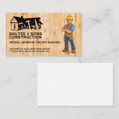 Carte De Visite Outils de construction | Collecteur bleu (Devant / Derrière)