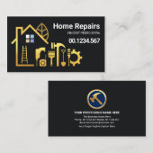 Carte De Visite Outils de construction Creative Gold Building (Devant / Derrière)