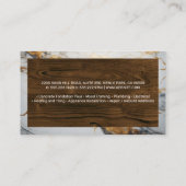 Carte De Visite Outils de construction de la maison | Bois | Marbr (Dos)