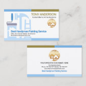 Carte De Visite Outils de construction de manuyman à la bordure bl (Devant / Derrière)