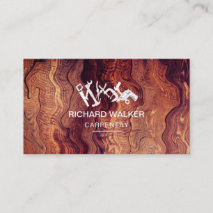 Carte De Visite Outils de construction de menuiserie en bois