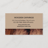 Carte De Visite Outils de construction de menuiserie en bois (Dos)