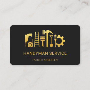 Carte De Visite Outils de construction Golden Handyman