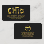 Carte De Visite Outils de construction Golden Handyman (Devant / Derrière)