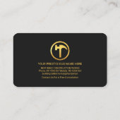 Carte De Visite Outils de construction Golden Handyman (Dos)