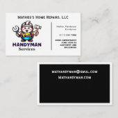 Carte De Visite Outils de construction Handyman (Devant / Derrière)