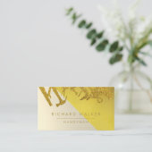 Carte De Visite Outils de construction Handyman Gold Black Busines (Debout devant)