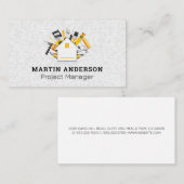 Carte De Visite Outils de construction | Logo de menuiserie (Devant / Derrière)