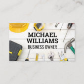 Carte De Visite Outils de construction | Matériel | Menuiserie (Devant)