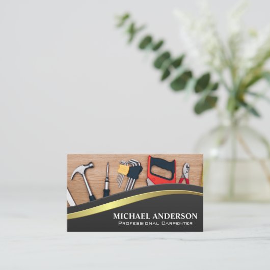 Carte De Visite Outils de construction | Menuiserie (Debout devant)