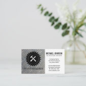 Carte De Visite Outils de construction | Motif en tôle d'acier (Debout devant)