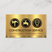 Carte De Visite Outils de construction or de couche dorée (Devant)