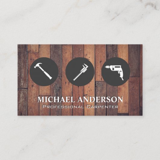 Carte De Visite Outils de construction | Parquet (Devant)
