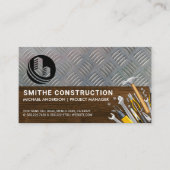 Carte De Visite Outils de construction | Plaque en acier | Grain d (Devant)