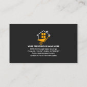 Carte De Visite Outils De Construction Sur Gold Building (Dos)