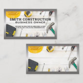 Carte De Visite Outils de construction sur table (Devant / Derrière)