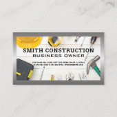 Carte De Visite Outils de construction sur table (Devant)