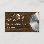 Carte De Visite Outils de construction | table de bois (Devant)