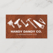 Carte De Visite Outils de contractant de main experte de grain de  (Devant)