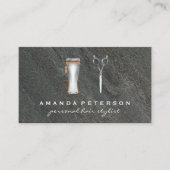 Carte De Visite Outils de coupe de cheveux | Ardoise (Devant)