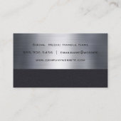 Carte De Visite Outils de coupe de cheveux | Métallique | Cuir (Dos)