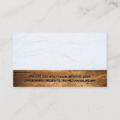 Carte De Visite Outils de création | Icône d'accueil | Bois (Dos)