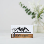 Carte De Visite Outils de création | Icône de propriété | Bois (Debout devant)