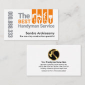Carte De Visite Outils de création Onglet Handyman Services (Devant / Derrière)