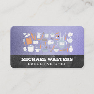 Carte De Visite Outils de cuisine Cuisine Chef Restaurant