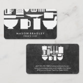 Carte De Visite Outils de cuisine du chef exécutif (Devant / Derrière)