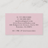 Carte De Visite Outils de cuisson à l'aquarelle du chef pâtissier  (Dos)