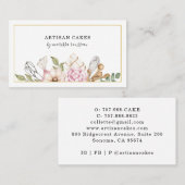 Carte De Visite Outils de cuisson à l'aquarelle du chef pâtissier  (Devant / Derrière)