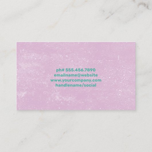 Carte De Visite Outils de cuisson | Arrière - plan de texture viol (Dos)