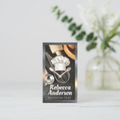 Carte De Visite Outils de cuisson | Chef Casquette et outils (Debout devant)