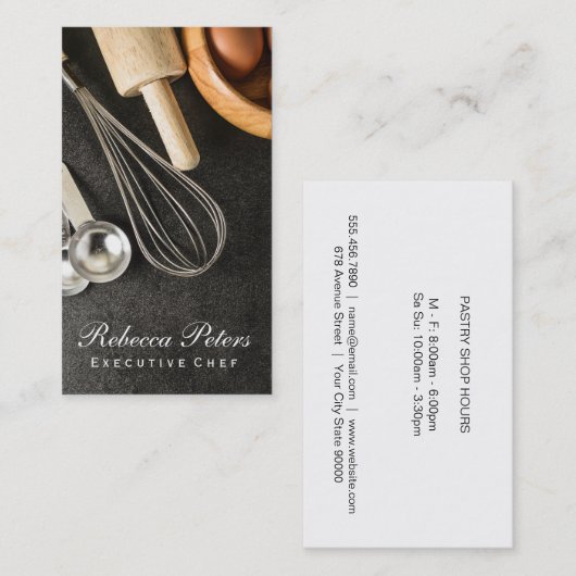 Carte De Visite Outils de cuisson et ingrédients (Devant / Derrière)