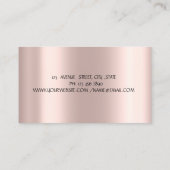 Carte De Visite Outils de cuisson Fleurs Rose Gold Drives Boulange (Dos)