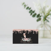 Carte De Visite Outils de cuisson Fleurs Rose Gold Drives Boulange (Debout devant)