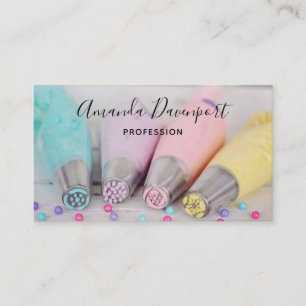 Carte De Visite Outils de décoration de cake coloré