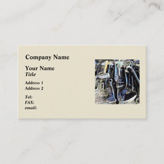 Carte De Visite Outils de forgeron (Devant)