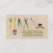 Carte De Visite Outils de jardinage | Arbres en forme de tomates (Dos)